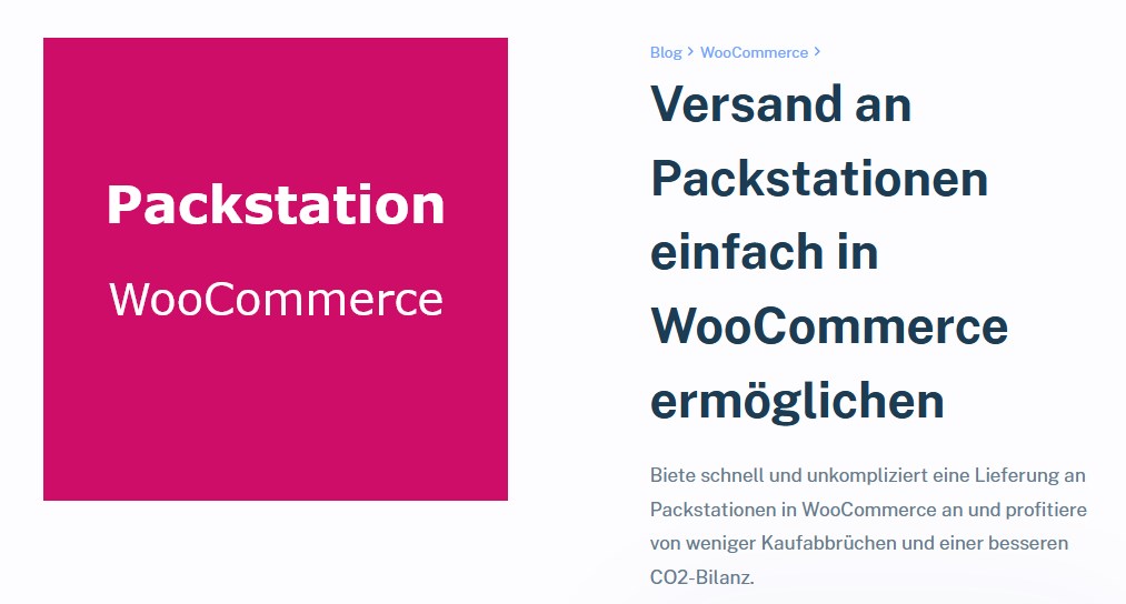 Versand an Packstationen mit WooCommerce