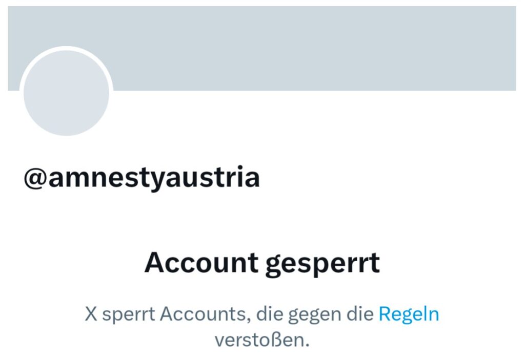 Gesperrter Social-Media-Account