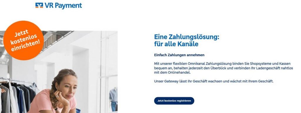 Screenshot Website VR Payment