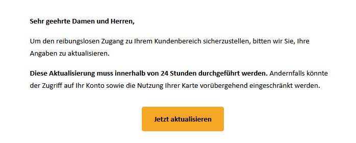 Phishing-Versuch 
