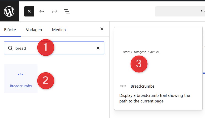 WordPress Breadcrumbs Block