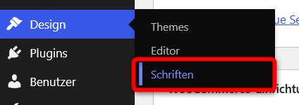WordPress Schriften installieren
