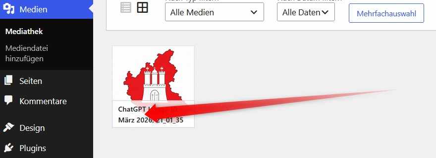 WordPress Mediathek