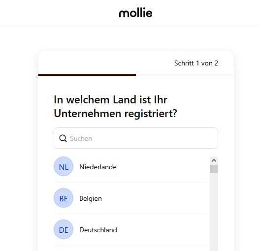 Abfrage des Unternehmensstandorts