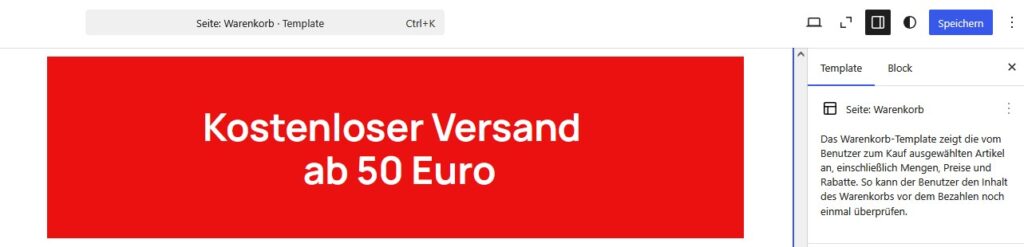 WooCommerce Warenkorb Template