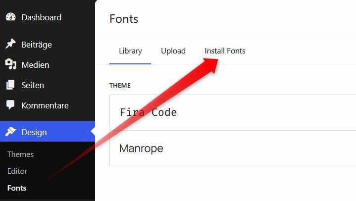Google Fonts installieren