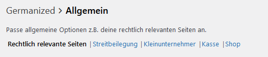Germanized Kleinunternehmer-Regelung