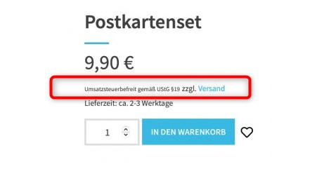 Kleinunternehmer-Hinweis