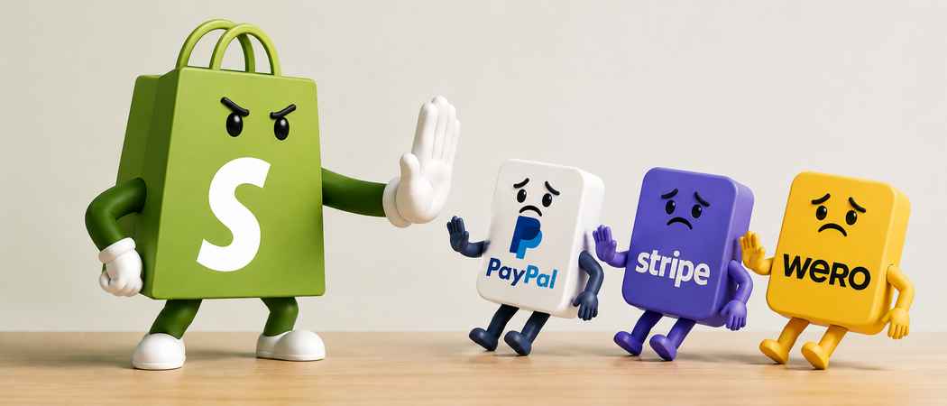 Shopify vs Paypal, Stripe, Wero