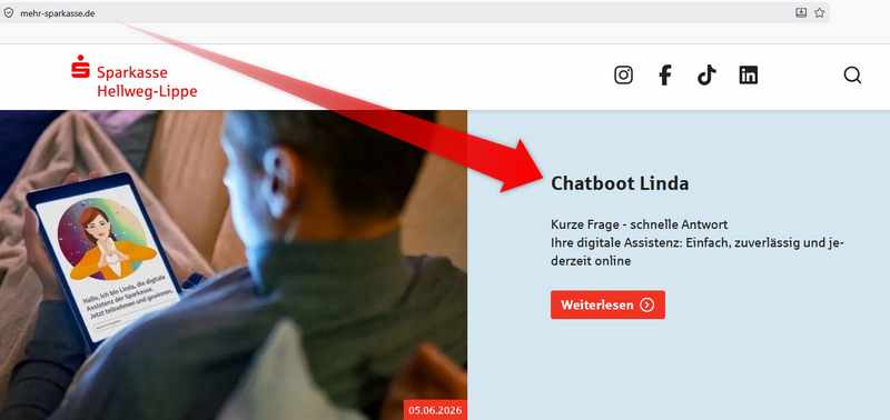 Rechtschreibfehler: Chatboot Linda
