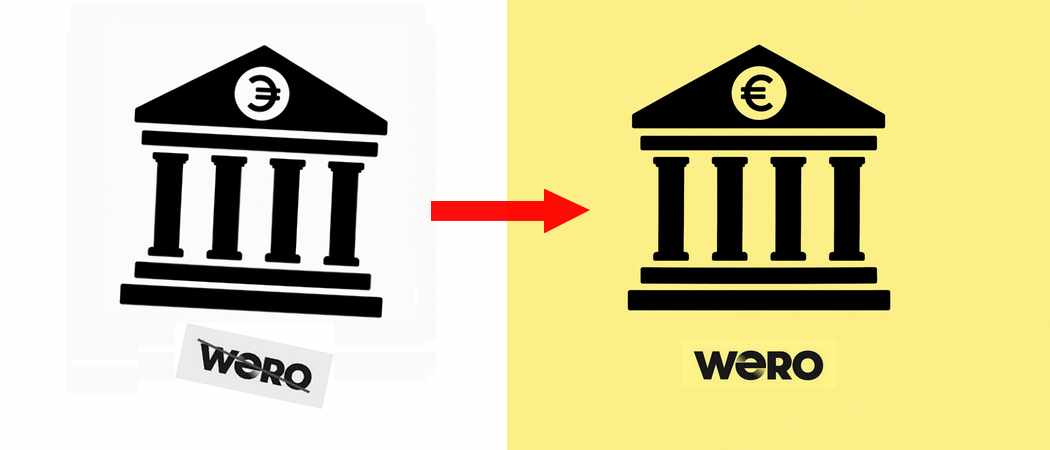 Strauchelnde Bank ohne Wero, solide Bank mit Wero