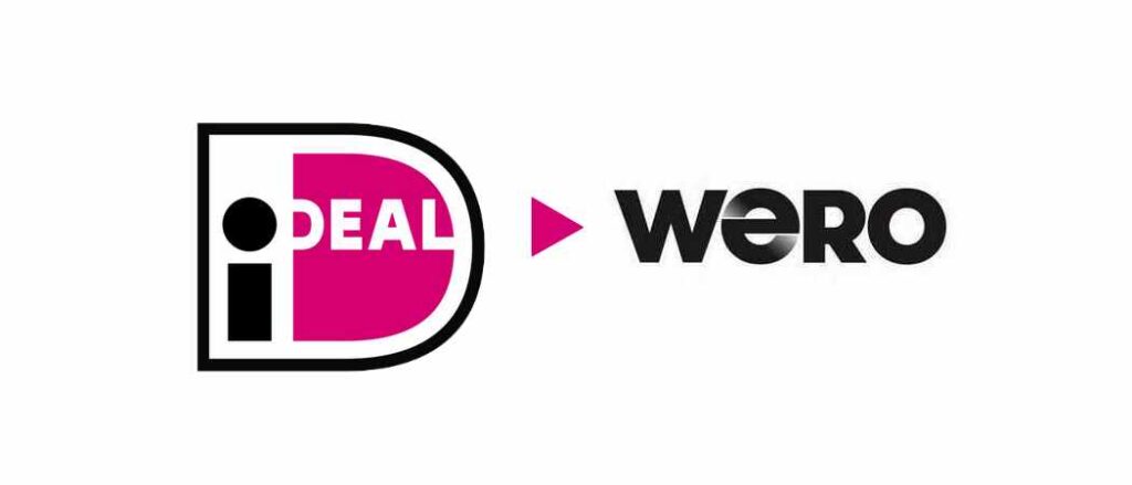 iDEAL-Logo und Pfeil zu Wero-Logo