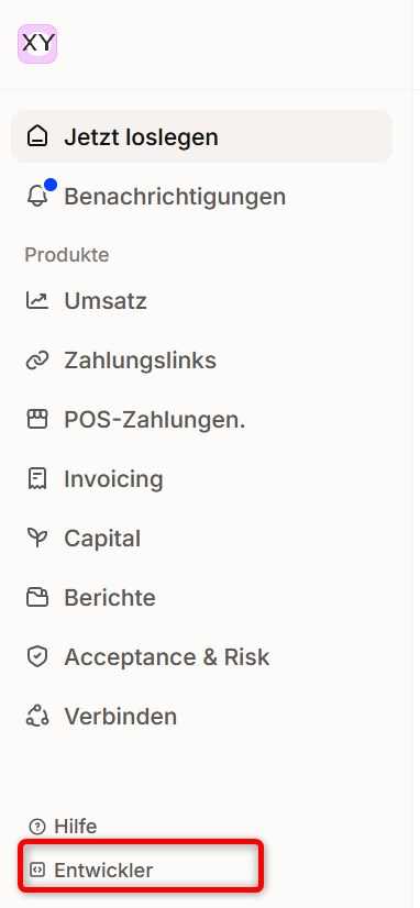 Link zu den Mollie-API-Schlüsseln