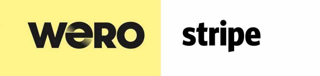 ;Logos von Wero und Stripe
