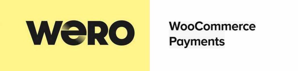 ;Logos von Wero und WooPayments