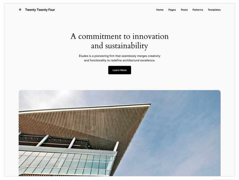 Screenshot WordPress Theme 2024