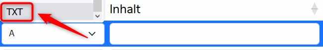 TXT hinzufügen